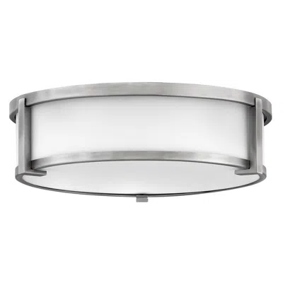 Hinkley Lowell 16" Wide Antique Nickel Ceiling Light