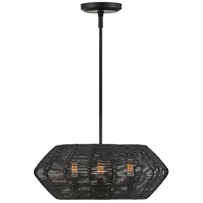 Hinkley Luca 21 1/4" Wide Black 3-light Drum Chandelier