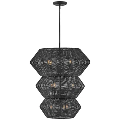 Hinkley Luca 27 3/4" Wide Black 3-tier 10-light Pendant