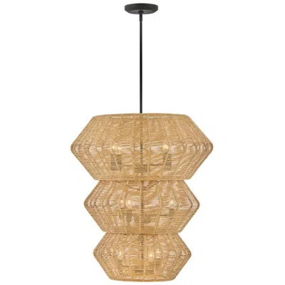 Hinkley Luca 27 3/4" Wide Black Camel Rattan 10-light Chandelier