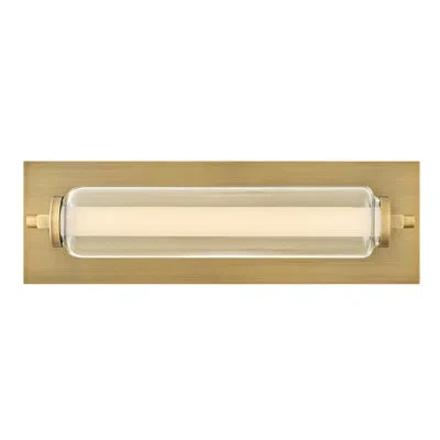 Hinkley Lucien Dimmable Led Bath Bar In Lacquered Brass