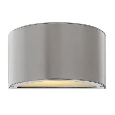 Hinkley Luna Integrated Led Outdoor Flush Mount In Titanium