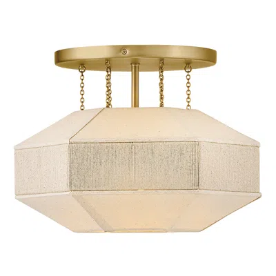 Hinkley Lyla 15" Wide Lacquered Brass Ceiling Light