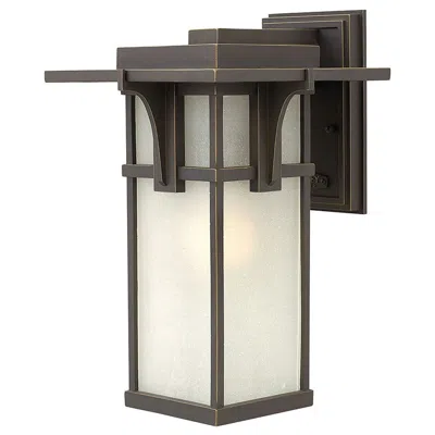 Hinkley Manhattan 15" High Seedy Glass And Bronze Outdoor Wall Light