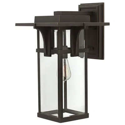 Hinkley Manhattan Bronze 18 1/2" High Clear Glass Outdoor Wall Light