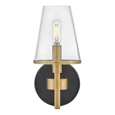 Hinkley Marten 1-light Two-tone Bath Vanity Wall Sconce In Heritage Brass