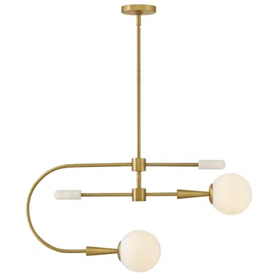 Hinkley Maude 32 1/4"w Lacquered Brass 2-light Chandelier