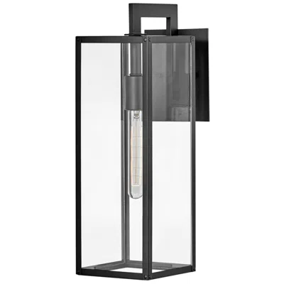 Hinkley Max 18 1/2" High Black Led Outdoor Wall Light
