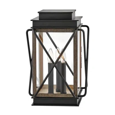 Hinkley Medium Pier Mount Lantern In Matte Black;satin Black