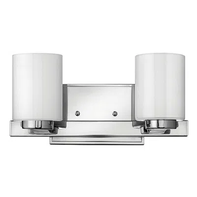 Hinkley Miley 13" Wide Chrome 2-light Bath Light