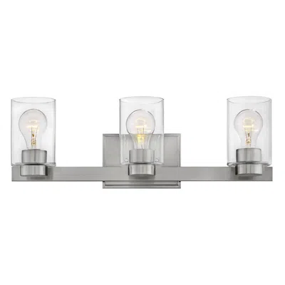 Hinkley Miley 21 1/2" Wide Nickel With Clear Glass Shade Bath Light