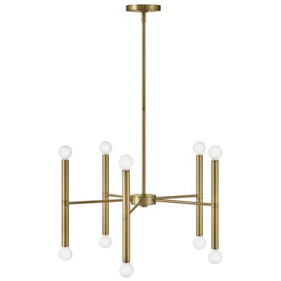 Hinkley Millie 24" Wide Lacquered Brass 10-light Chandelier