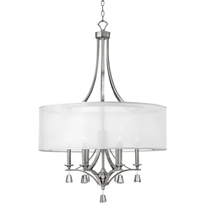 Hinkley Mime 30 1/4" Wide Brushed Nickel Drum Shade Chandelier