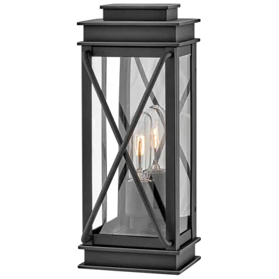 Hinkley Montecito 15" High Museum Black Outdoor Wall Light