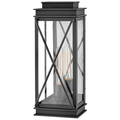 Hinkley Montecito 18 3/4" High Museum Black Outdoor Wall Light