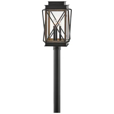 Hinkley Montecito 20.5" High Black Finish Rustic Outdoor Post Light