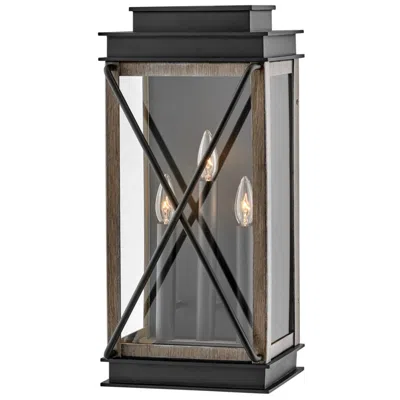 Hinkley Montecito 22" High Black Driftwood Gray Outdoor Wall Light