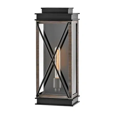 Hinkley Montecito Medium Wall Mount Lantern In Matte Black