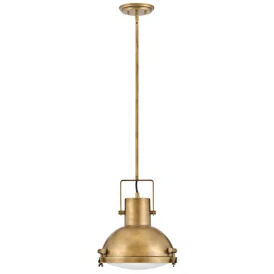 Hinkley Nautique 13" Wide Heritage Brass Dome Pendant Light