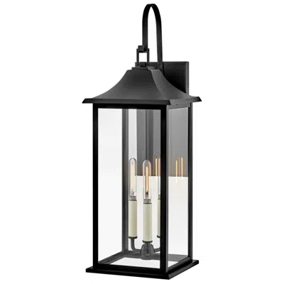 Hinkley Nolan 26" High Black 3-light Outdoor Wall Light