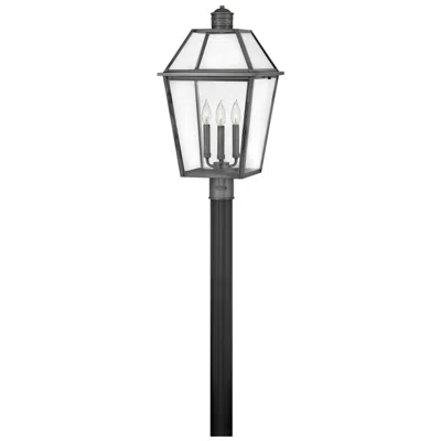 Hinkley Nouvelle 25" High Blackened Brass Outdoor Post Light