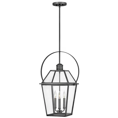 Hinkley Nouvelle 26 1/2" High Blackened Brass Outdoor Hanging Light