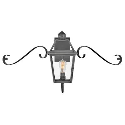 Hinkley Nouvelle 37" Wide Blackened Brass Outdoor Wall Light In Gray