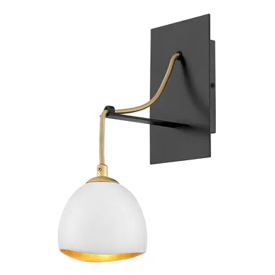 Hinkley Nula 13" High Shell White And Gold Leaf Wall Sconce