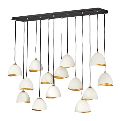 Hinkley Nula 48 1/2"w White Gold 14-light Linear Chandelier