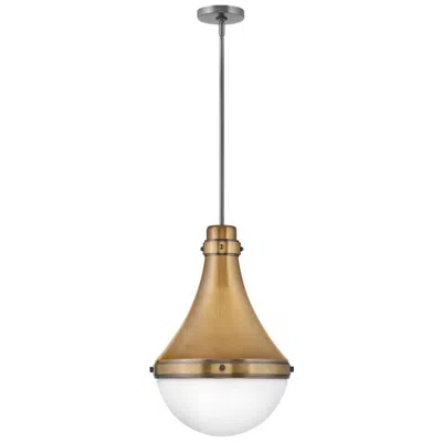 Hinkley Oliver 14 1/4" Wide Heritage Brass Pendant Light
