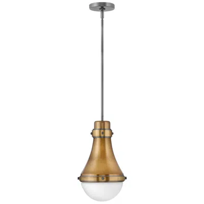Hinkley Oliver 9" Wide Heritage Brass Mini Pendant