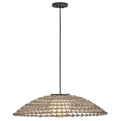 Hinkley Outdoor Arlen Large Hanging Pendant 12v 30" Black