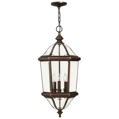 Hinkley Outdoor Augusta Large Hanging Lantern 13.25" Copper Bronze