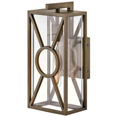 Hinkley Outdoor Brixton Medium Wall Mount Lantern 14" Burnished Bronze