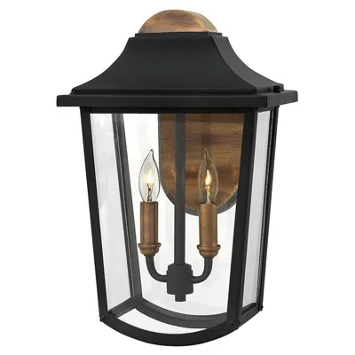 Hinkley Outdoor Burton Medium Wall Mount Lantern 10" Black