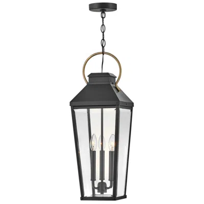 Hinkley - Outdoor Dawson Large Hanging Lantern- Black/burnished Bronze