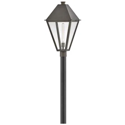 Hinkley Outdoor Endsley Large Post Mount Lantern 14.0" Blackened Brass