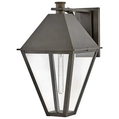 Hinkley Outdoor Endsley Large Wall Mount Lantern 14.0" Blackened Brass