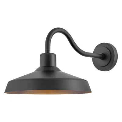 Hinkley Outdoor Forge Medium Wall Mount Lantern 12.5" Black