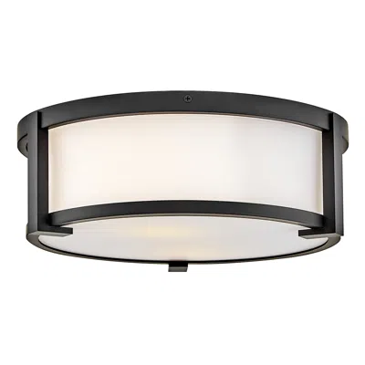 Hinkley Outdoor Lowell Small Flush Mount 13" Black