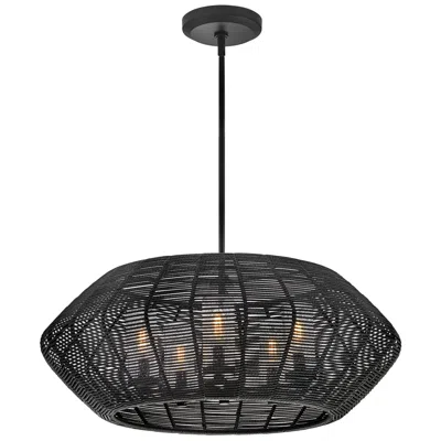 Hinkley Outdoor Luca Medium Single Tier Chandelier 12v 28" Black