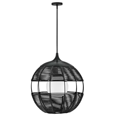 Hinkley Outdoor Maddox Medium Orb Chandelier 24.25" Black