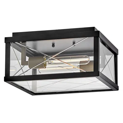 Hinkley Outdoor Monte Small Flush Mount 12.0" Black