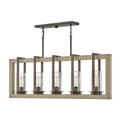 Hinkley Outdoor Riverwood Medium Five Light Linear 42" Warm Bronze