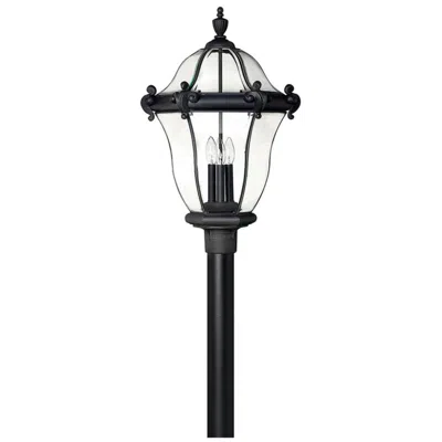 Hinkley Outdoor San Clemente Large Post Top Mount Lantern 17" Museum Black
