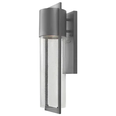 Hinkley Outdoor Shelter-medium Wall Mount Lantern-hematite-led