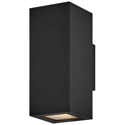 Hinkley Outdoor Tetra Small Led Wall Mount Lantern Up/down 12" Black