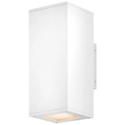 Hinkley Outdoor Tetra Small Wall Mount Lantern Up/down 5" Textured White