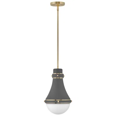 Hinkley Pendant Oliver Small Pendant 9" Dark Matte Grey