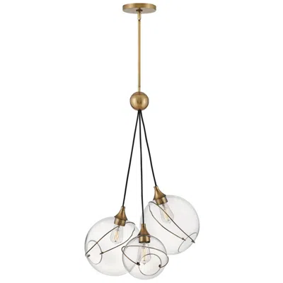 Hinkley Pendant Skye Large Three Light Pendant 18.25" Heritage Brass